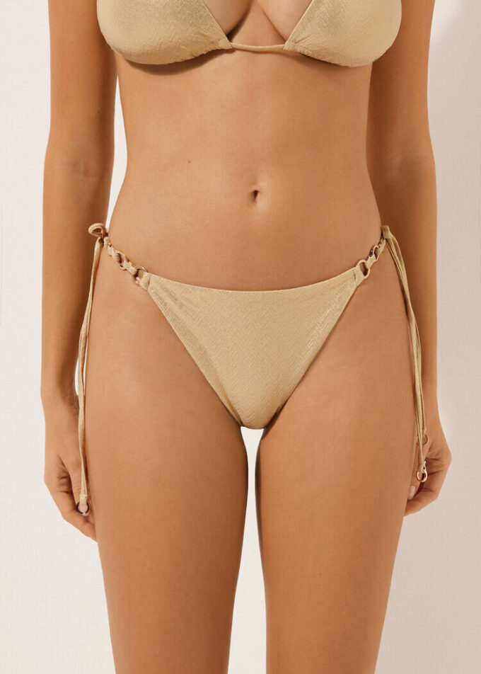 Slipuri braziliene de baie cu legături Gold Waves Slipuri braziliene de baie cu legături Gold Waves