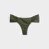 Slipuri braziliene de baie drapate din satin strălucitor Slipuri braziliene de baie drapate din satin strălucitor
