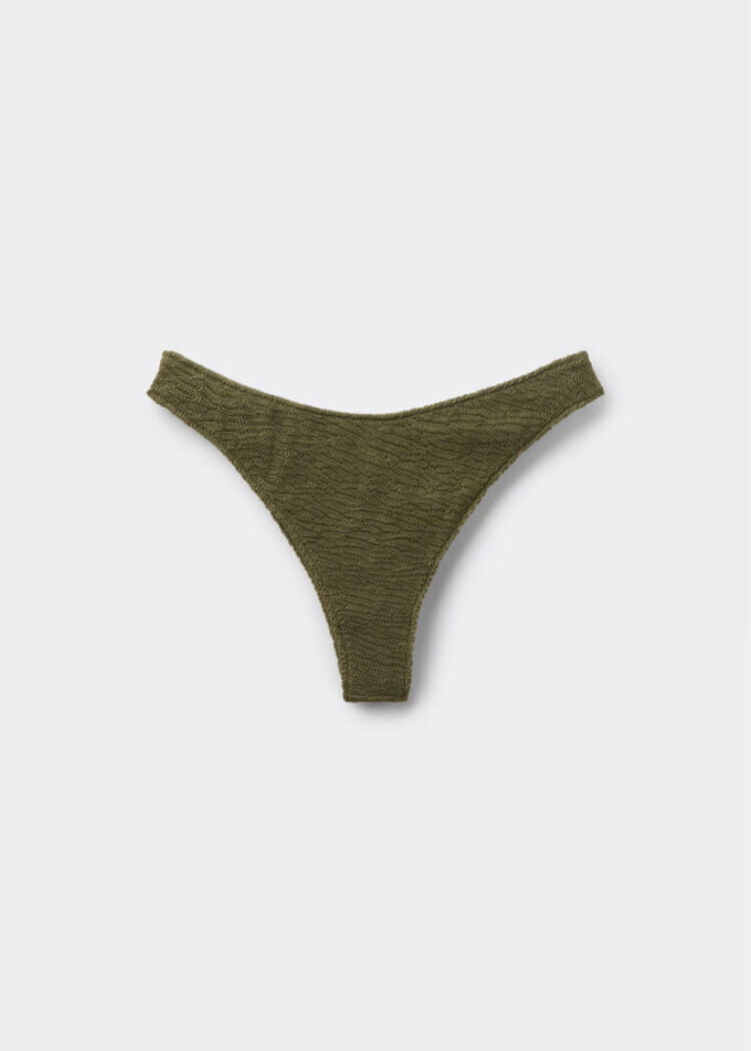 Slipuri braziliene de bikini cu valuri șifonate Slipuri braziliene de bikini cu valuri șifonate