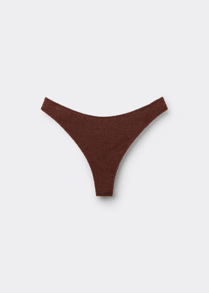 Slipuri braziliene de bikini cu valuri șifonate Slipuri braziliene de bikini cu valuri șifonate