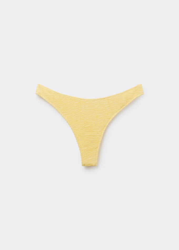 Slipuri braziliene de bikini cu valuri șifonate Slipuri braziliene de bikini cu valuri șifonate