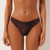 Slipuri de bikini braziliene cu imprimeu animalier închis Slipuri de bikini braziliene cu imprimeu animalier închis
