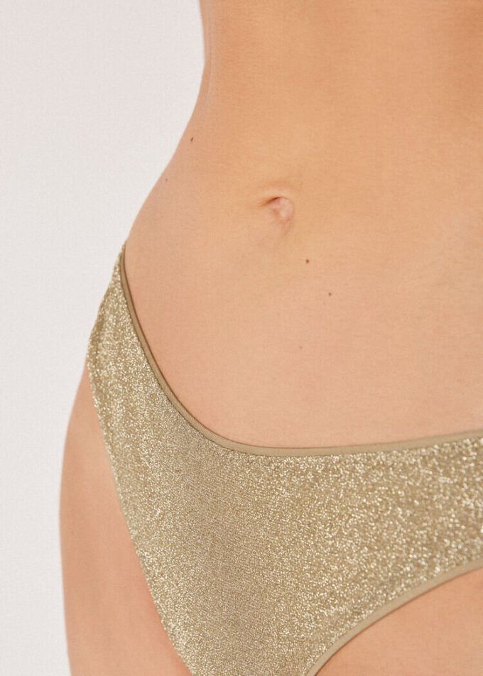 Slipuri de bikini braziliene Metallic Glow Slipuri de bikini braziliene Metallic Glow