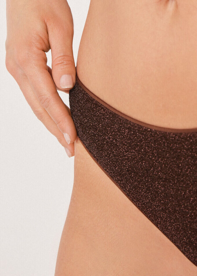 Slipuri de bikini braziliene Metallic Glow Slipuri de bikini braziliene Metallic Glow