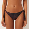Slipuri de bikini cu imprimeu animalier închis
