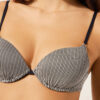 Sutien de baie cu topuri push-up cu dungi aurii Sutien de baie cu topuri push-up cu dungi aurii