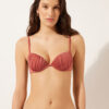 Sutien de baie Topuri push-up din satin lucios Sutien de baie Topuri push-up din satin lucios