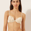 Sutien de baie Topuri push-up din satin lucios Sutien de baie Topuri push-up din satin lucios