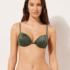 Sutien de baie Topuri push-up din satin lucios Sutien de baie Topuri push-up din satin lucios