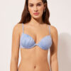 Sutien de baie Topuri push-up din satin lucios Sutien de baie Topuri push-up din satin lucios