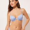 Sutien de baie Topuri push-up din satin lucios Sutien de baie Topuri push-up din satin lucios