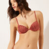 Sutien de baie Topuri push-up din satin lucios Sutien de baie Topuri push-up din satin lucios