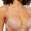 Sutien de baie Topuri push-up din satin lucios Sutien de baie Topuri push-up din satin lucios