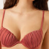 Sutien de baie Topuri push-up din satin lucios Sutien de baie Topuri push-up din satin lucios