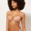 Sutien de baie Topuri push-up din satin lucios Sutien de baie Topuri push-up din satin lucios