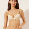 Sutien de baie Topuri push-up din satin lucios Sutien de baie Topuri push-up din satin lucios
