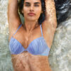Sutien de baie Topuri push-up din satin lucios Sutien de baie Topuri push-up din satin lucios