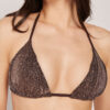 Sutien de baie Topuri triunghi Brown Glitter Sutien de baie Topuri triunghi Brown Glitter