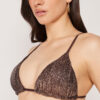 Sutien de baie Topuri triunghi Brown Glitter Sutien de baie Topuri triunghi Brown Glitter