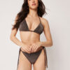 Sutien de baie Topuri triunghi Brown Glitter Sutien de baie Topuri triunghi Brown Glitter