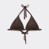 Sutien de baie Topuri triunghi Brown Glitter Sutien de baie Topuri triunghi Brown Glitter