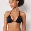 Sutien de topuri triunghi din satin lucios Sutien de topuri triunghi din satin lucios