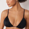 Sutien de topuri triunghi din satin lucios Sutien de topuri triunghi din satin lucios
