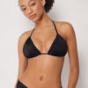 Sutien de topuri triunghi din satin lucios Sutien de topuri triunghi din satin lucios