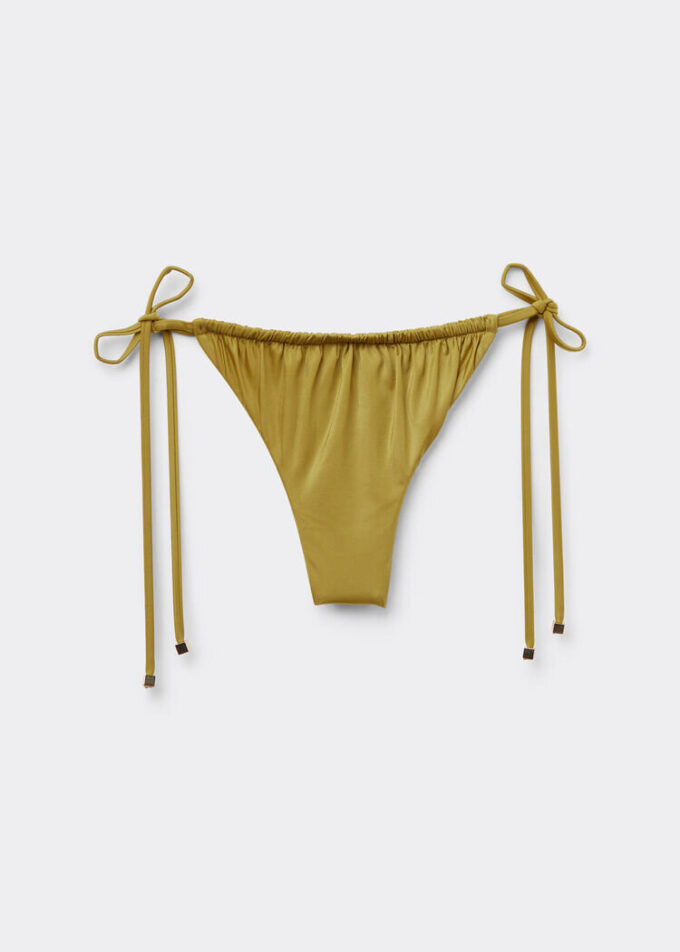 Tanga de baie din satin lucios