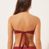 Top de bikini tip bandeau din satin lucios Top de bikini tip bandeau din satin lucios