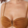 Top de bikini tip bandeau din satin lucios Top de bikini tip bandeau din satin lucios