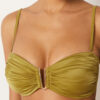 Top de bikini tip bandeau din satin lucios Top de bikini tip bandeau din satin lucios