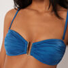 Top de bikini tip bandeau din satin lucios Top de bikini tip bandeau din satin lucios