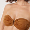 Top de bikini tip bandeau din satin lucios Top de bikini tip bandeau din satin lucios