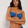 Top de bikini tip bandeau din satin lucios Top de bikini tip bandeau din satin lucios