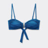 Top de bikini tip bandeau din satin lucios Top de bikini tip bandeau din satin lucios