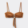 Top de bikini tip bandeau din satin lucios Top de bikini tip bandeau din satin lucios
