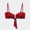 Top de bikini tip bandeau din satin lucios Top de bikini tip bandeau din satin lucios