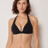 Top de bikini triunghiular cu cupe căptușite, croială premium Top de bikini triunghiular cu cupe căptușite, croială premium