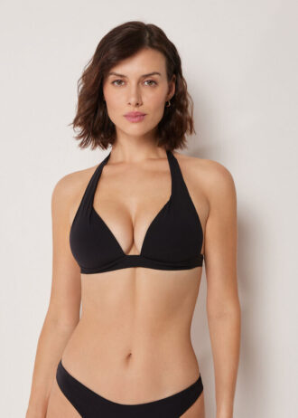 Top de bikini triunghiular cu cupe căptușite, croială premium Top de bikini triunghiular cu cupe căptușite, croială premium