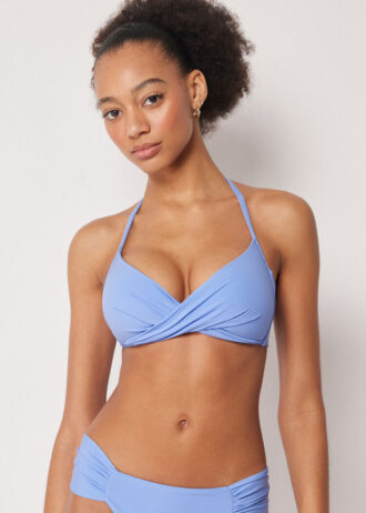 Top de bikini triunghiular cu cupe căptușite, croială premium