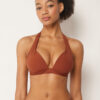 Top de bikini triunghiular cu cupe căptușite, croială premium Top de bikini triunghiular cu cupe căptușite, croială premium