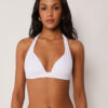 Top de bikini triunghiular cu cupe căptușite, croială premium Top de bikini triunghiular cu cupe căptușite, croială premium