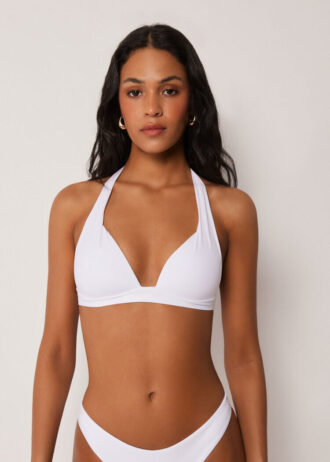 Top de bikini triunghiular cu cupe căptușite, croială premium