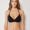 Top de bikini triunghiular cu cupe căptușite, croială premium Top de bikini triunghiular cu cupe căptușite, croială premium