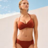 Top de bikini triunghiular cu cupe căptușite, croială premium Top de bikini triunghiular cu cupe căptușite, croială premium