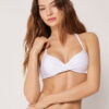 Top de bikini triunghiular cu cupe căptușite, croială premium Top de bikini triunghiular cu cupe căptușite, croială premium