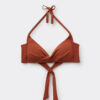 Top de bikini triunghiular cu cupe căptușite, croială premium Top de bikini triunghiular cu cupe căptușite, croială premium