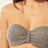 Top de costum de baie bandeau cu dungi aurii Top de costum de baie bandeau cu dungi aurii