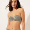 Top de costum de baie bandeau cu dungi aurii Top de costum de baie bandeau cu dungi aurii
